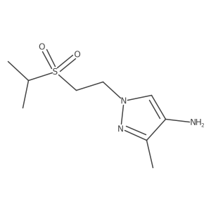 3-methyl-1-[2-(propane-2-sulfonyl)ethyl]-1H-pyrazol-4-amine结构式