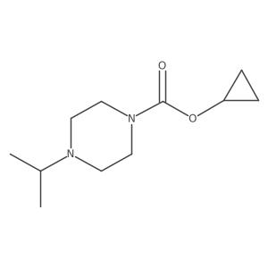 Cyclopropyl 4-(propan-2-yl)piperazine-1-carboxylate结构式