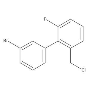 2-(3-Bromophenyl)-1-(chloromethyl)-3-fluorobenzene结构式