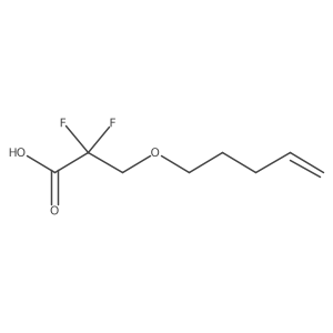 2,2-Difluoro-3-(pent-4-en-1-yloxy)propanoic acid Structure
