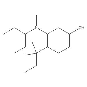 3-[Methyl(pentan-3-yl)amino]-4-(2-methylbutan-2-yl)cyclohexan-1-ol结构式