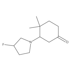 3-(3-Fluoropyrrolidin-1-yl)-4,4-dimethylcyclohexan-1-one Structure
