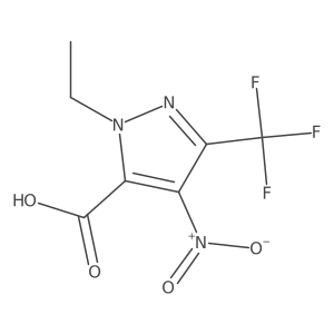 1-ethyl-4-nitro-3-(trifluoromethyl)-1H-pyrazole-5-carboxylic acid Structure