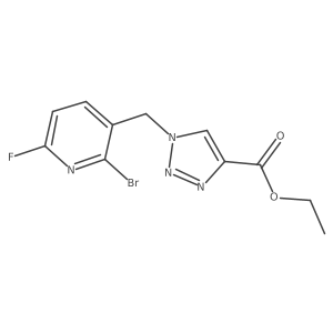 ethyl 1-[(2-bromo-6-fluoropyridin-3-yl)methyl]-1H-1,2,3-triazole-4-carboxylate Structure