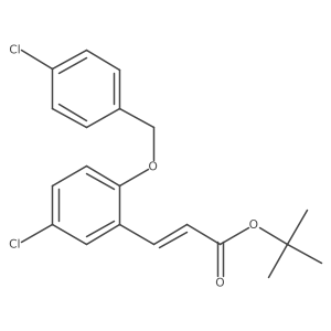 tert-butyl (2E)-3-{5-chloro-2-[(4-chlorophenyl)methoxy]phenyl}prop-2-enoate结构式