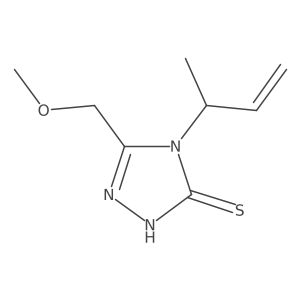4-(but-3-en-2-yl)-5-(methoxymethyl)-4H-1,2,4-triazole-3-thiol结构式