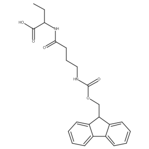 (2R)-2-[4-({[(9H-fluoren-9-yl)methoxy]carbonyl}amino)butanamido]butanoic acid结构式