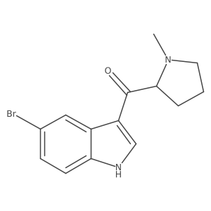 5-bromo-3-[(2S)-1-methylpyrrolidine-2-carbonyl]-1H-indole Structure