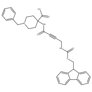 1-benzyl-4-[4-({[(9H-fluoren-9-yl)methoxy]carbonyl}amino)but-2-ynamido]piperidine-4-carboxylic acid Structure