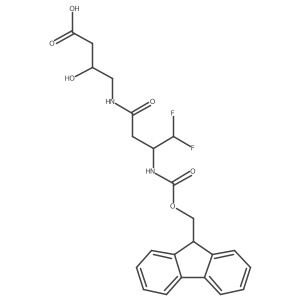 4-[3-({[(9H-fluoren-9-yl)methoxy]carbonyl}amino)-4,4-difluorobutanamido]-3-hydroxybutanoic acid结构式
