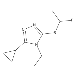 3-cyclopropyl-5-[(difluoromethyl)sulfanyl]-4-ethyl-4H-1,2,4-triazole Structure