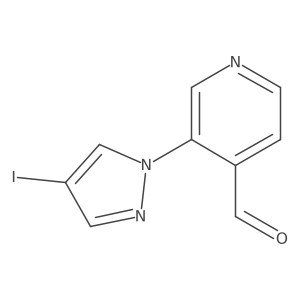 3-(4-iodo-1H-pyrazol-1-yl)pyridine-4-carbaldehyde Structure
