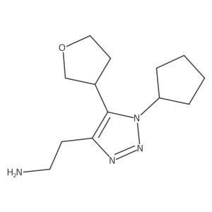 2-[1-cyclopentyl-5-(oxolan-3-yl)-1H-1,2,3-triazol-4-yl]ethan-1-amine结构式