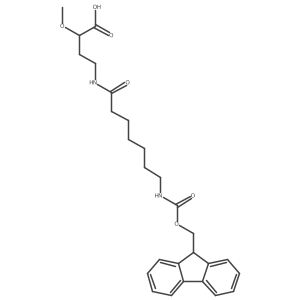 4-[7-({[(9H-fluoren-9-yl)methoxy]carbonyl}amino)heptanamido]-2-methoxybutanoic acid Structure