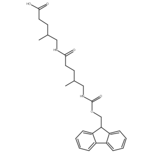 5-[5-({[(9H-fluoren-9-yl)methoxy]carbonyl}amino)-4-methylpentanamido]-4-methylpentanoic acid结构式