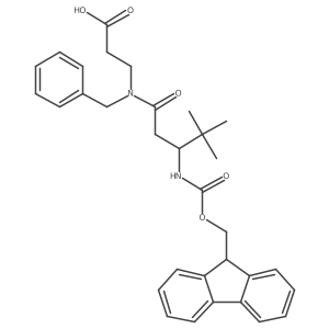 3-[N-benzyl-3-({[(9H-fluoren-9-yl)methoxy]carbonyl}amino)-4,4-dimethylpentanamido]propanoic acid Structure