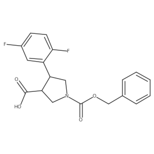 1-[(Benzyloxy)carbonyl]-4-(2,5-difluorophenyl)pyrrolidine-3-carboxylic acid Structure