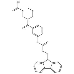 3-{1-[6-({[(9H-fluoren-9-yl)methoxy]carbonyl}amino)pyridin-2-yl]-N-propylformamido}propanoic acid Structure