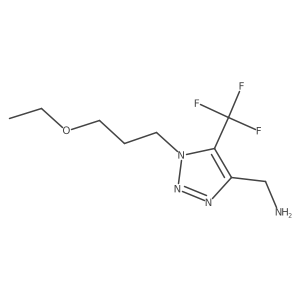 [1-(3-ethoxypropyl)-5-(trifluoromethyl)-1H-1,2,3-triazol-4-yl]methanamine结构式