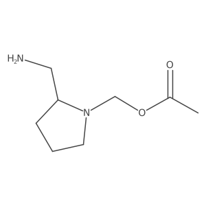 [2-(Aminomethyl)pyrrolidin-1-yl]methyl acetate结构式
