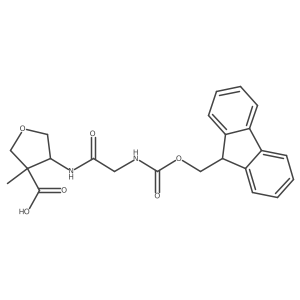 4-[2-({[(9H-fluoren-9-yl)methoxy]carbonyl}amino)acetamido]-3-methyloxolane-3-carboxylic acid Structure