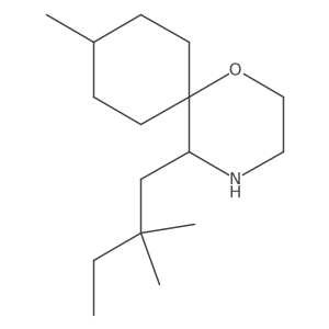 5-(2,2-Dimethylbutyl)-9-methyl-1-oxa-4-azaspiro[5.5]undecane结构式