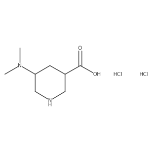 5-(Dimethylamino)piperidine-3-carboxylic acid dihydrochloride结构式
