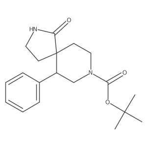 Tert-Butyl 1-Oxo-6-Phenyl-2,8-Diazaspiro[4.5]Decane-8-Carboxylate Structure