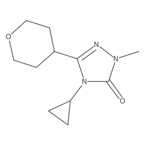 4-cyclopropyl-1-methyl-3-(oxan-4-yl)-4,5-dihydro-1H-1,2,4-triazol-5-one结构式