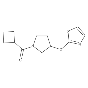 2-[(1-Cyclobutanecarbonylpyrrolidin-3-yl)oxy]-1,3-thiazole Structure