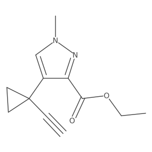 ethyl 4-(1-ethynylcyclopropyl)-1-methyl-1H-pyrazole-3-carboxylate Structure