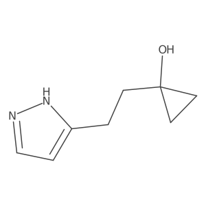 1-[2-(1H-pyrazol-3-yl)ethyl]cyclopropan-1-ol结构式