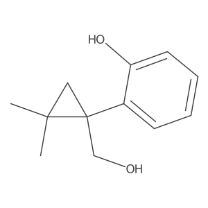 2-[1-(Hydroxymethyl)-2,2-dimethylcyclopropyl]phenol Structure