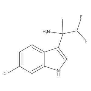 2-(6-chloro-1H-indol-3-yl)-1,1-difluoropropan-2-amine Structure