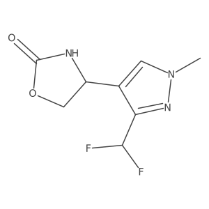 4-[3-(difluoromethyl)-1-methyl-1H-pyrazol-4-yl]-1,3-oxazolidin-2-one结构式