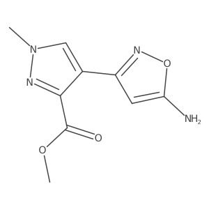 methyl 4-(5-amino-1,2-oxazol-3-yl)-1-methyl-1H-pyrazole-3-carboxylate Structure
