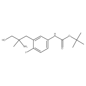 tert-butyl N-[3-(2-amino-3-hydroxy-2-methylpropyl)-4-fluorophenyl]carbamate Structure