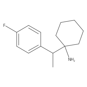 1-[1-(4-Fluorophenyl)ethyl]cyclohexan-1-amine结构式