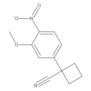 1-(3-Methoxy-4-nitrophenyl)cyclobutane-1-carbonitrile Structure