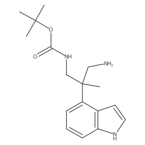 tert-butyl N-[3-amino-2-(1H-indol-4-yl)-2-methylpropyl]carbamate Structure