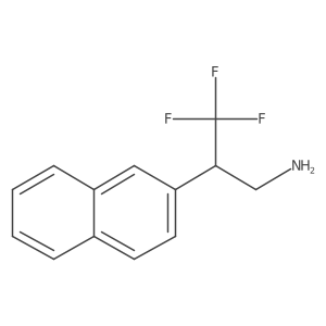 3,3,3-Trifluoro-2-(naphthalen-2-yl)propan-1-amine结构式