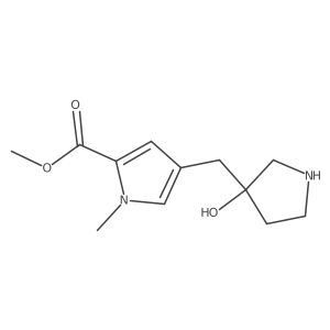 methyl 4-[(3-hydroxypyrrolidin-3-yl)methyl]-1-methyl-1H-pyrrole-2-carboxylate Structure