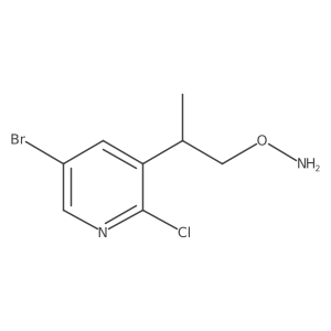 O-[2-(5-bromo-2-chloropyridin-3-yl)propyl]hydroxylamine Structure