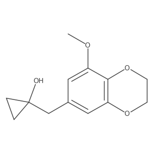 1-[(8-Methoxy-2,3-dihydro-1,4-benzodioxin-6-yl)methyl]cyclopropan-1-ol结构式