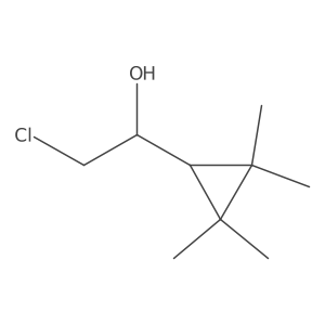 2-Chloro-1-(2,2,3,3-tetramethylcyclopropyl)ethan-1-ol Structure