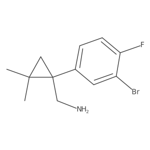 [1-(3-Bromo-4-fluorophenyl)-2,2-dimethylcyclopropyl]methanamine Structure