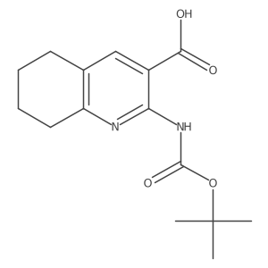 2-[(2-Methylpropan-2-yl)oxycarbonylamino]-5,6,7,8-tetrahydroquinoline-3-carboxylic acid结构式