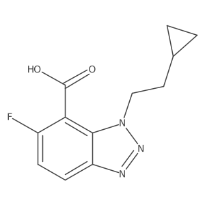 1-(2-cyclopropylethyl)-6-fluoro-1H-1,2,3-benzotriazole-7-carboxylic acid Structure