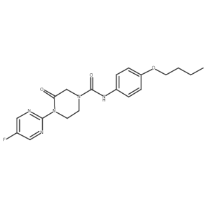 N-(4-butoxyphenyl)-4-(5-fluoropyrimidin-2-yl)-3-oxopiperazine-1-carboxamide结构式