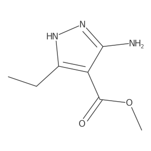 methyl 5-amino-3-ethyl-1H-pyrazole-4-carboxylate结构式